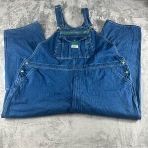 Vintage Liberty Overalls Men's 52x30 Blue Denim Bibs Carpenter Rancher Workwear